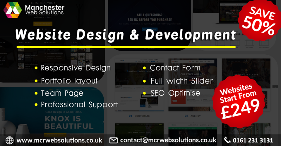 Website Design & Development Save 50%